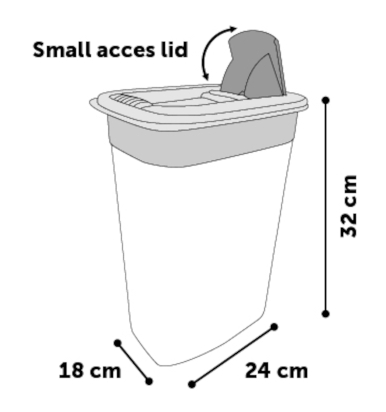 Conteneur à aliments June Rectangle Taupe et Blanc 8,4 Litres