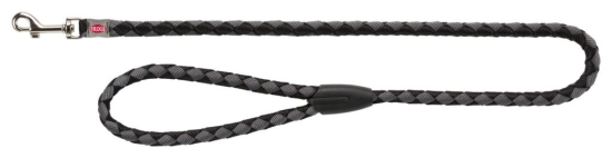 Cavo laisse, S–M: 1,00 m/ø 12 mm, noir/gris graphite