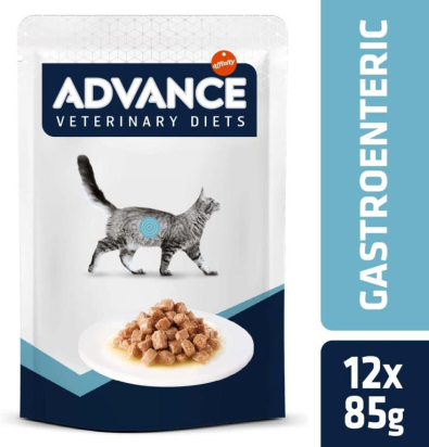 ADVANCE VETERINAIRE CHAT HUMIDE GASTROENTERIC 85G - BOITE DE 12 POCHONS