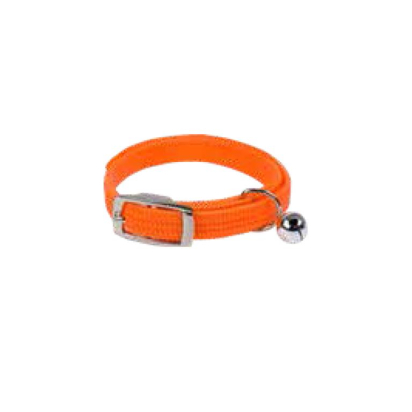 COLLIER CHAT ELASTIQUE FLUO ORANGE