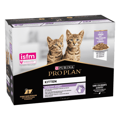 PRO PLAN Kitten HEALTHY START Dinde Sauce Pochons 10x85g