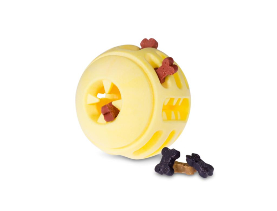 Jouet chien TPR balle Yellow Vanilla  8cm