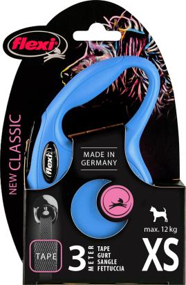 Flexi Laisse à enrouleur New Classic Tape Bleu