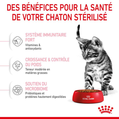 ROYAL CANIN KITTEN STERILISED CHATON STERILISE DE 6 A 12 MOIS 3,5KG