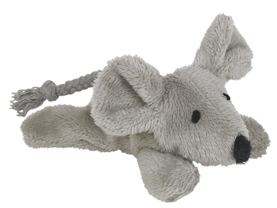 Jouet chat peluche souris gris 13,5cm