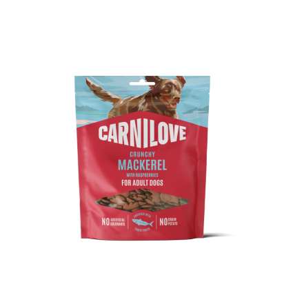 FRIANDISE CARNILOVE SNACK CRUNCHY CHIEN ADULTE - MAQUEREAU - 200G