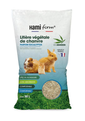 Litière chanvre rongeurs 30L Eucalyptus
