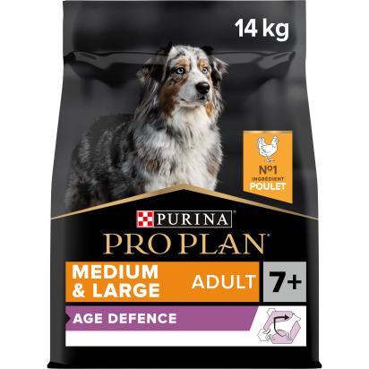 PRO PLAN Chien Medium&Large Adult 7+ Age Defence Poulet 14KG