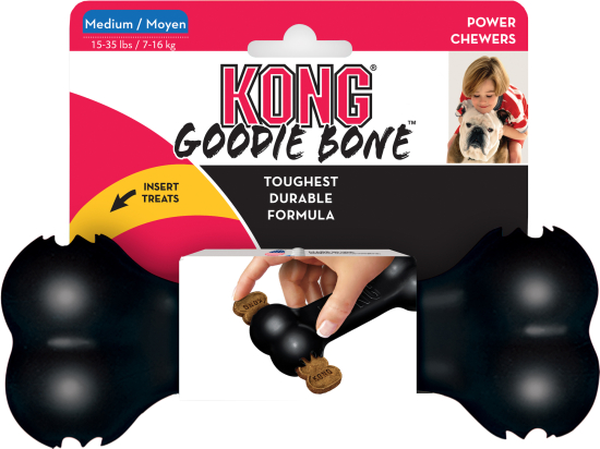 Kong® Jouet Extreme Goodie Bone™ Noir Os