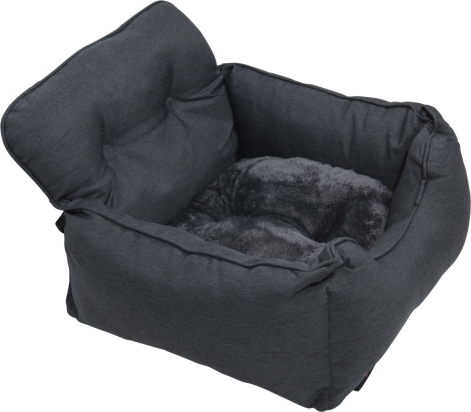 JACK & VANILLA BIZOU SIÈGE DE VOITURE GRIS FONCÉ 53X50X35CM
