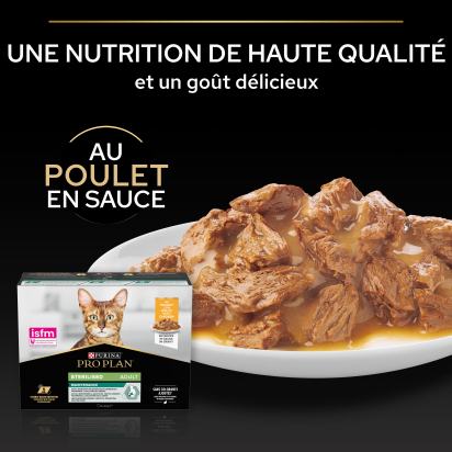 PRO PLAN Adult STERILISED MAINTENANCE Poulet Sauce 10x85g