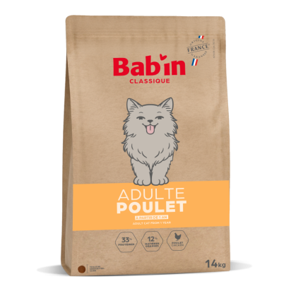 BAB'IN NEW CLASSIQUE CHAT ADULTE POULET - 14KG