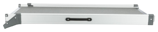 Rampe téléscopique, en alu./plast./revêt. granulé, 43 × 100–180 cm, 5,8 kg, gris