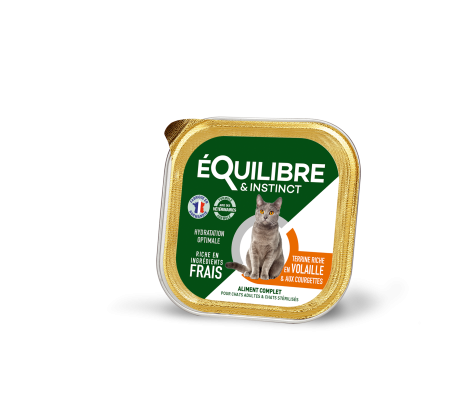 PÂTÉE RICHE EN VOLAILLE ET AUX COURGETTES POUR CHAT STÉRILISÉ - 85G
