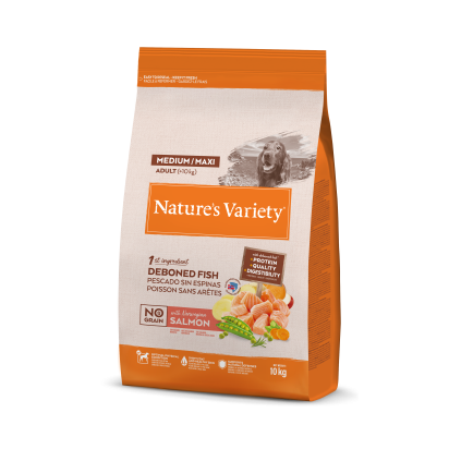 NATURE'S VARIETY chien Original No Grain med adult saumon 10kg