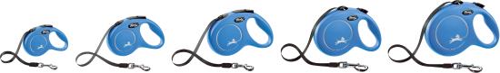 Flexi Laisse à enrouleur New Classic Tape Bleu