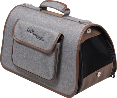 JACK & VANILLA BIZOU TRANSPORTEUR GRIS/BRUN 43X25X25CM