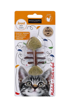 Wouapy - Jouet Arête de Poisson pour Chat - M