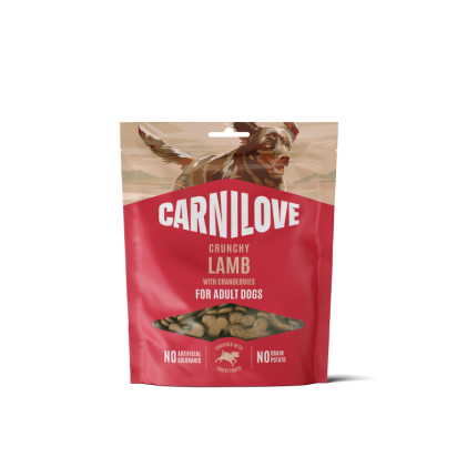 FRIANDISE CARNILOVE CRUNCHY CHIEN ADULTE - AGNEAU - 200G
