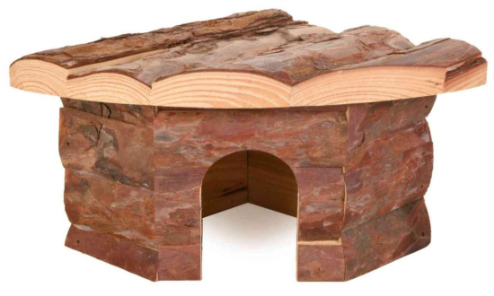 Maison d'angle Jesper, hamster, bois d'écorce, 21 × 10 × 15/15 cm