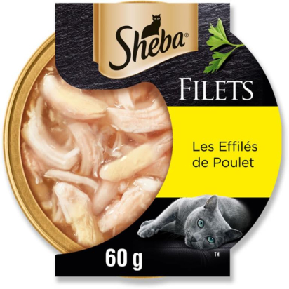 SHEBA EFFILES DE POULET 60GR