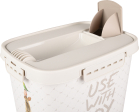 Conteneur à aliments June Rectangle Taupe et Blanc 8,4 Litres