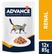 ADVANCE VETERINAIRE CHAT HUMIDE RENAL 85G - BOITE DE 12 POCHONS