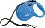 Flexi Laisse à enrouleur New Classic Tape Bleu, Medium- 5 mètres