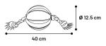 Jouet Matchball Basket-ball avec corde Orange 12,5cm