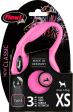 Flexi Laisse à enrouleur New Classic Tape Rose, XS- 3 mètres