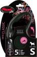 Flexi Laisse à enrouleur New Classic Corde Noir, Small- 5 mètres