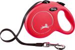 Flexi Laisse à enrouleur New Classic Tape Rouge, Large- 5 mètres