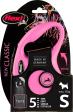 Flexi Laisse à enrouleur New Classic Tape Rose, Small- 5 mètres