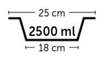 Gamelle pour la nourriture et l'eau Baldwin Rond Argent- 25cm -2500ml