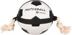Jouet Matchball Ballon de football avec corde Blanc et Noir 19cm