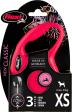 Flexi Laisse à enrouleur New Classic Corde Rouge, XS- 3 mètres