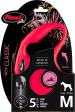 Flexi Laisse à enrouleur New Classic Corde Rouge, Medium- 5 mètres
