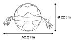 Jouet Matchball Ballon de football avec corde Blanc et Noir 22cm