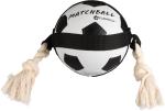 Jouet Matchball Ballon de football avec corde Blanc et Noir 12,5cm