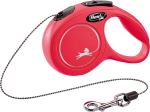 Flexi Laisse à enrouleur New Classic Corde Rouge, XS- 3 mètres
