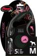 Flexi Laisse à enrouleur New Classic Corde Noir, Medium- 5 mètres
