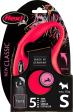 Flexi Laisse à enrouleur New Classic Tape Rouge, Small- 5 mètres