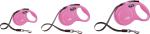 Flexi Laisse à enrouleur New Classic Tape Rose, Medium- 5 mètres
