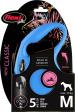 Flexi Laisse à enrouleur New Classic Corde Bleu, Medium- 5 mètres