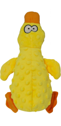 JACK & VANILLA BUBBLE PLUSH JOUET POUR CHIEN CANARD JAUNE 25x16x16CM 