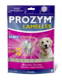PROZYM Lamelles pour Chiens - Soin Dentaire à mâcher Taille L pour chiens (+25kg) - 15 lamelles