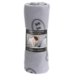 PLAID POUR CHIEN GRIS 