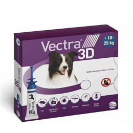 3 pipettes vectra 3d pour chien de 10 à 25kg m