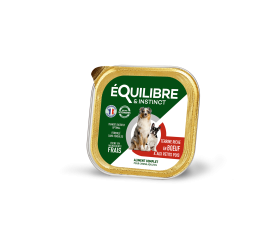 PÂTÉE RICHE EN BOEUF ET AUX PETITS POIS POUR CHIEN ADULTE - 300 G