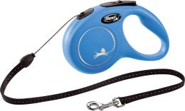 Flexi Laisse à enrouleur New Classic Corde Bleu, Small- 5 mètres